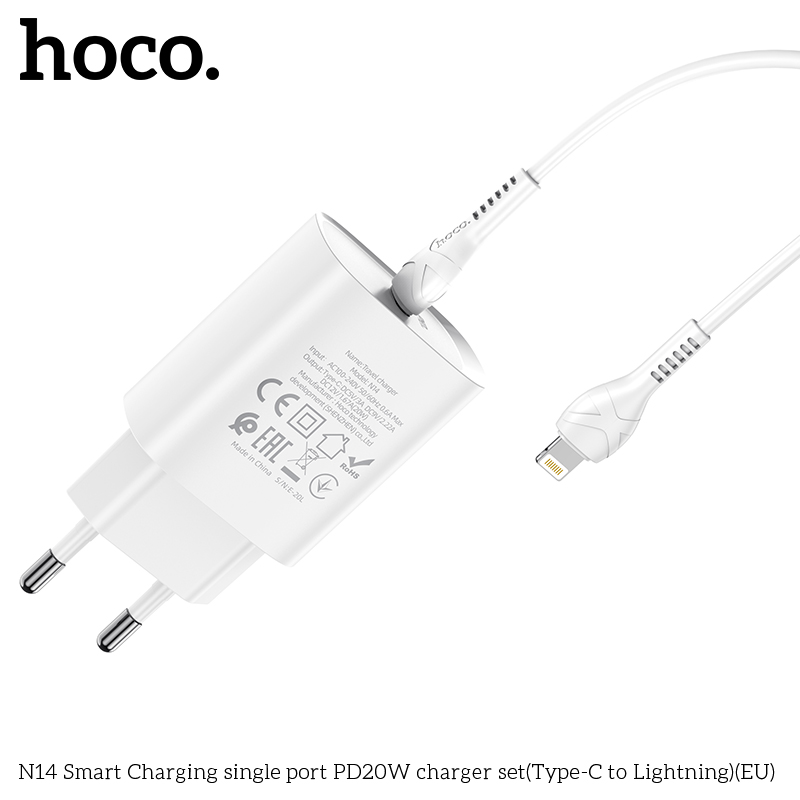 Bộ sạc Lightning Hoco N14