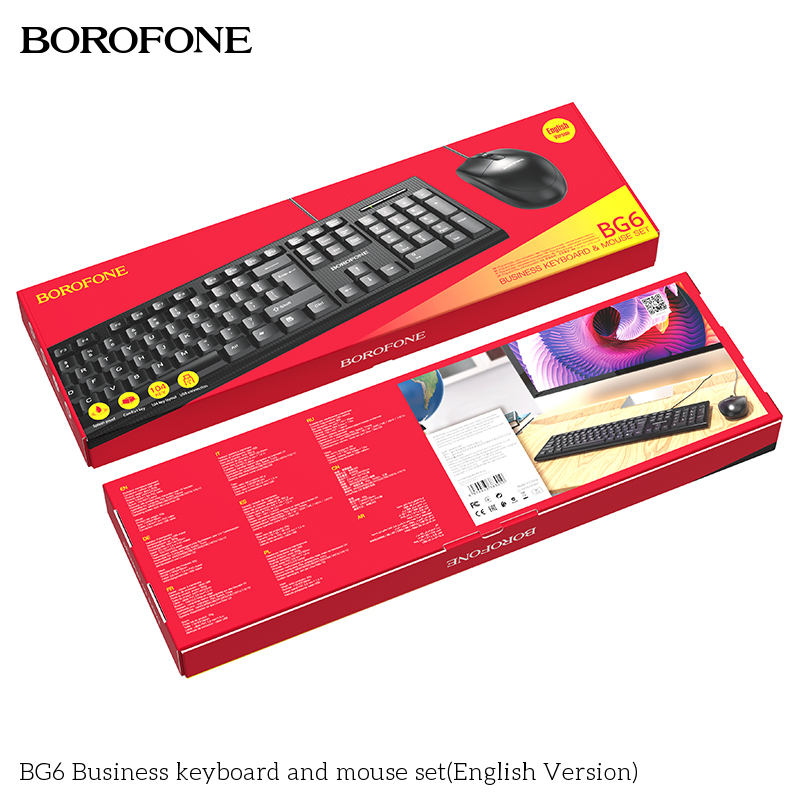 Bộ bàn phím chuột máy tính Borofone BG6