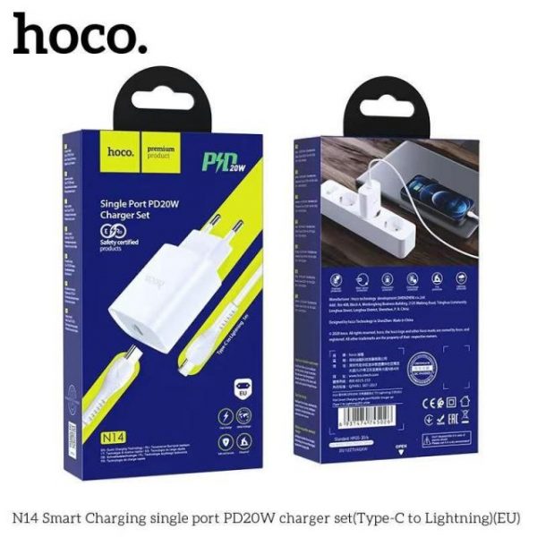 Bộ sạc Typec - Lightning Hoco N14