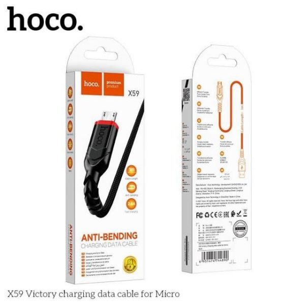 Dây Cáp Sạc Nhanh Micro Hoco X59