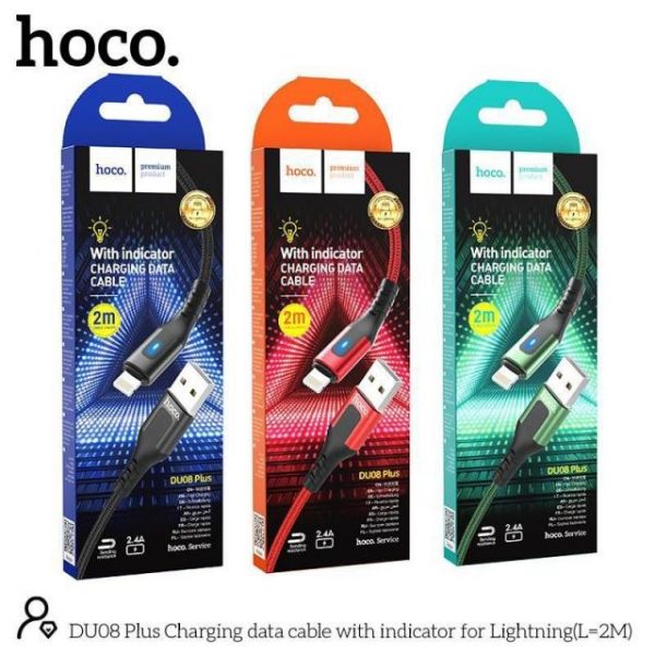 Dây Cáp Sạc Nhanh Lightning Hoco DU08 2m