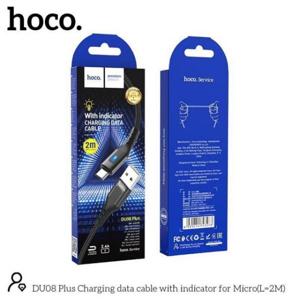 Dây Cáp Sạc Nhanh Micro Hoco DU08 2m